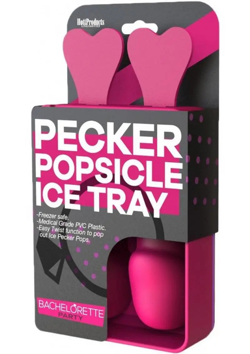 Bachelorette Party Pecker Popsicle Ice Tray 2 Molds Pink