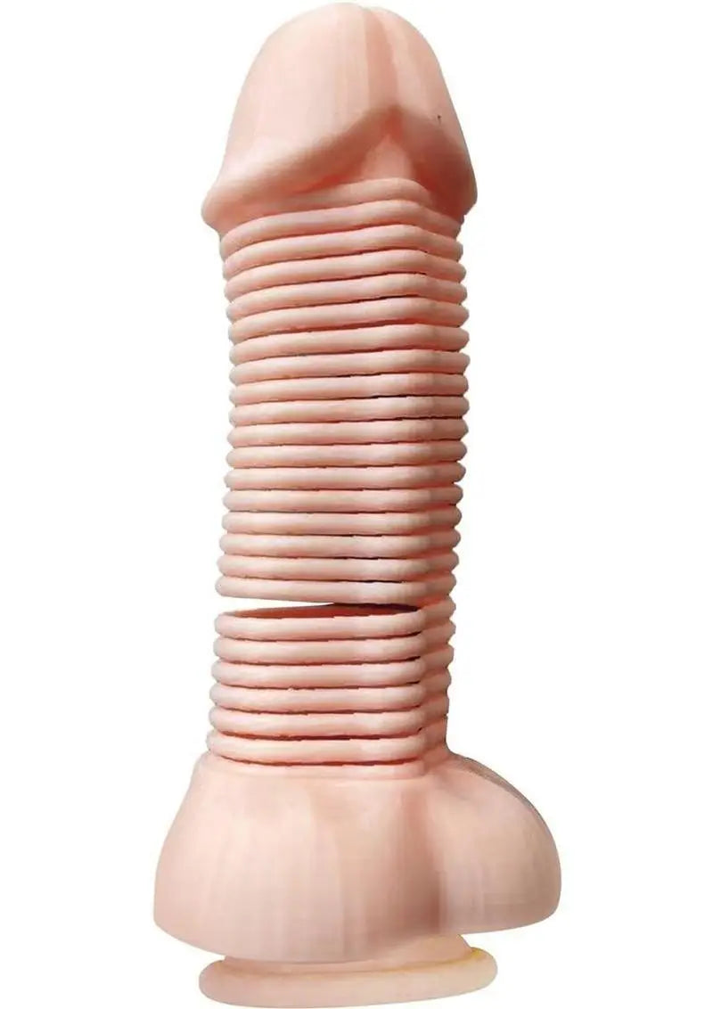 Dinky Slinky Pecker Spring Toy with Suction Cup – Vanilla