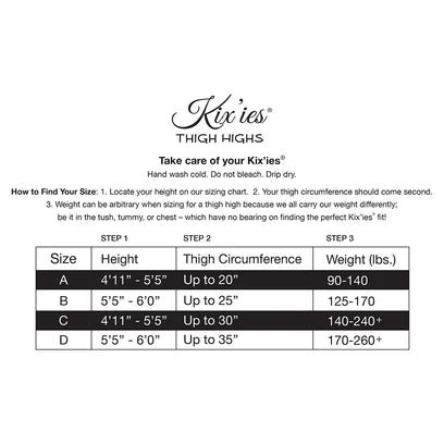 Kixies Joely Rhinestone Fishnet Thigh-High Red Size B